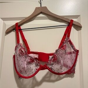 Victoria's Secret Red Lace Bra